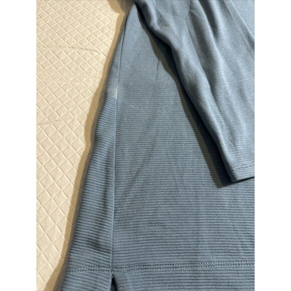 J Jill Women Top Large Blue Tunic Shirt Wearever Collection Long Sleeve NWT - Picture 4 of 10